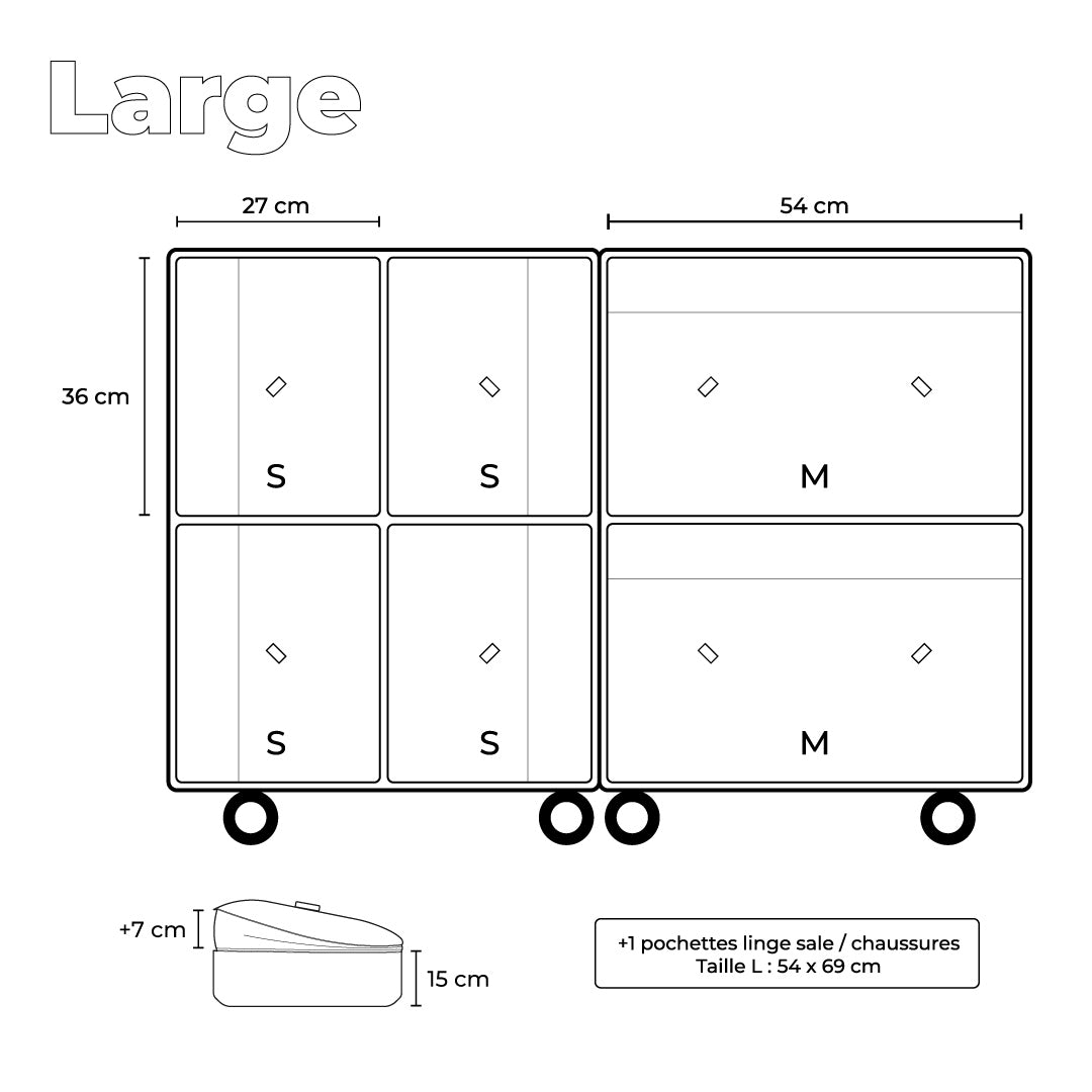 Kit de 7 pochettes - Valise Large
